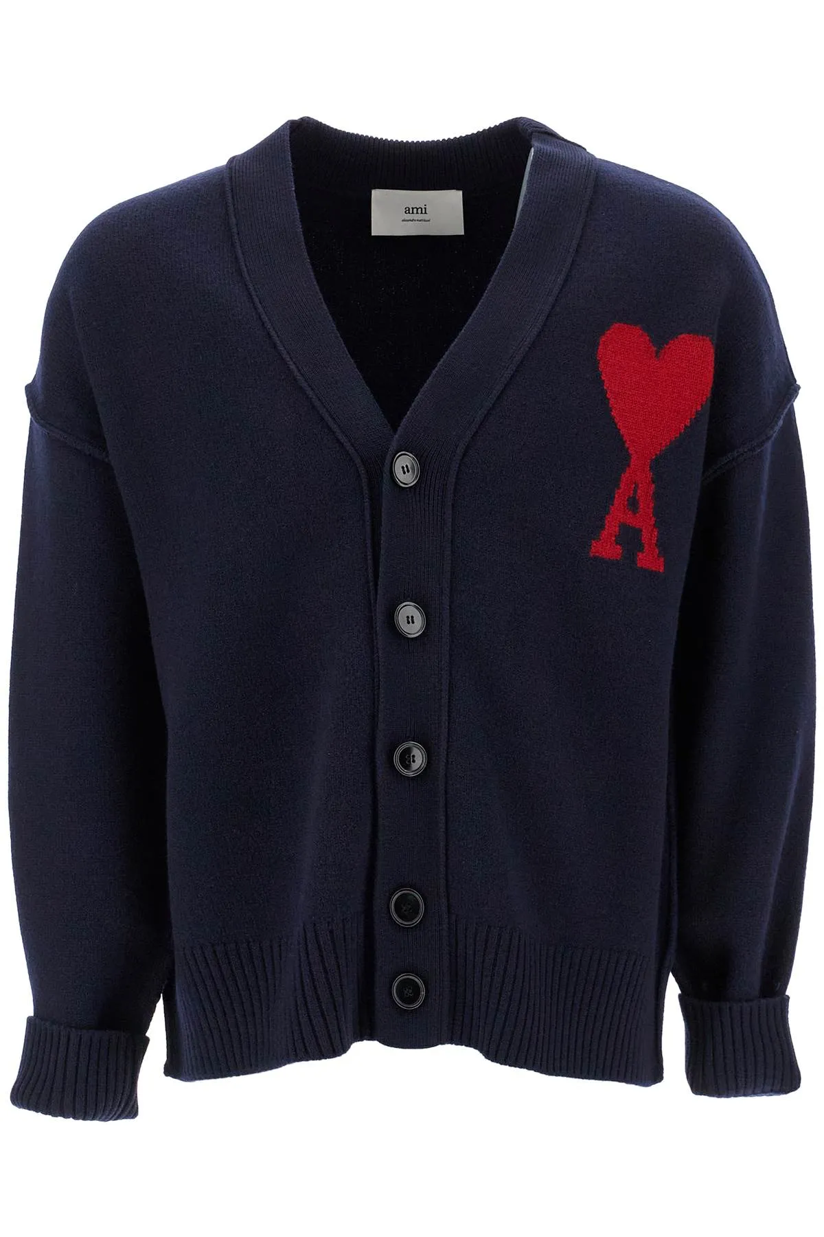 AMI ALEXANDRE MATIUSSI ami de coeur wool cardigan