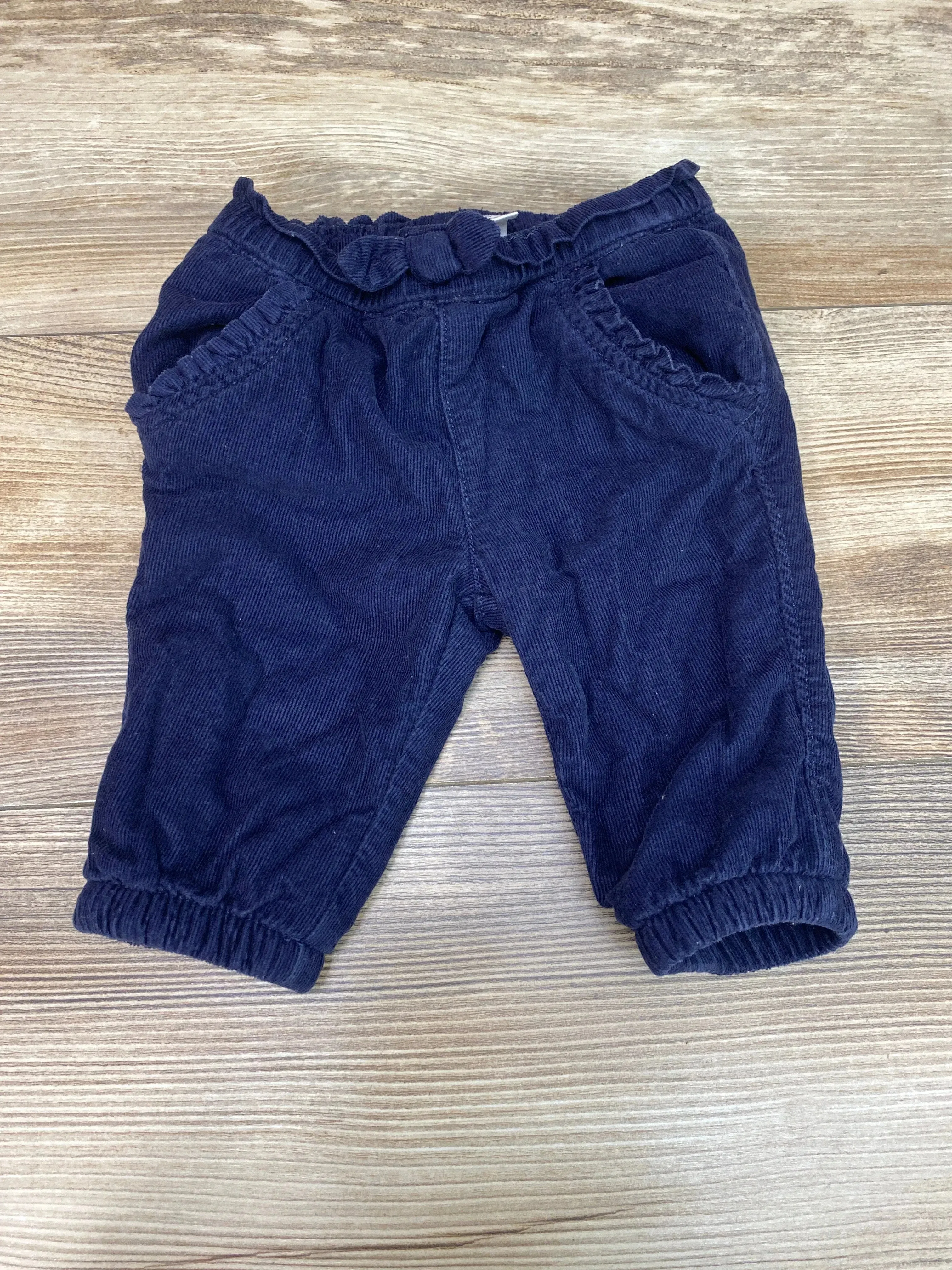 Baby Gap Fleece Lined Corduroy Pants Navy sz 3-6m