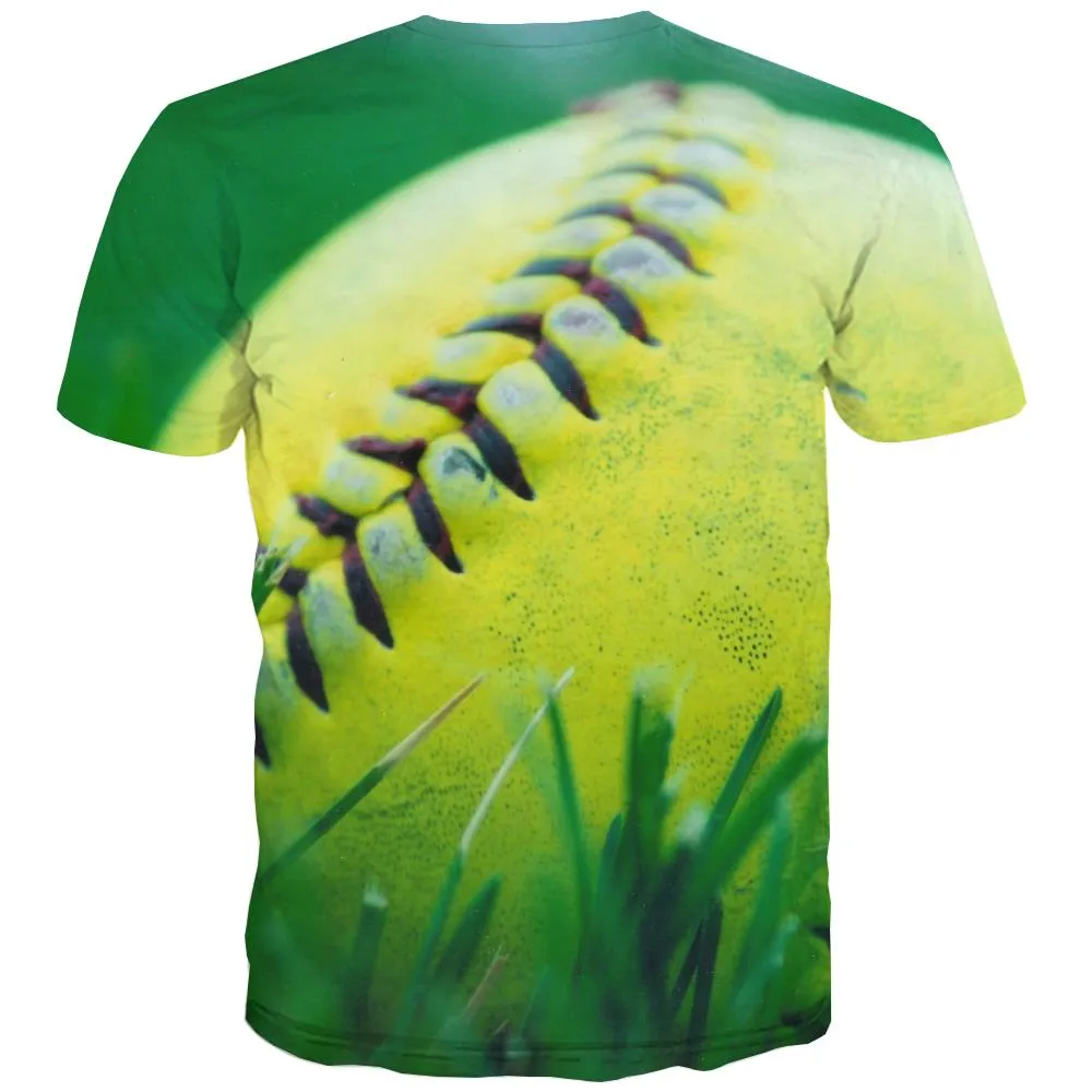 Baseball T-shirt Men Stadium Tshirts Cool Game T-shirts Graphic White T shirts Funny