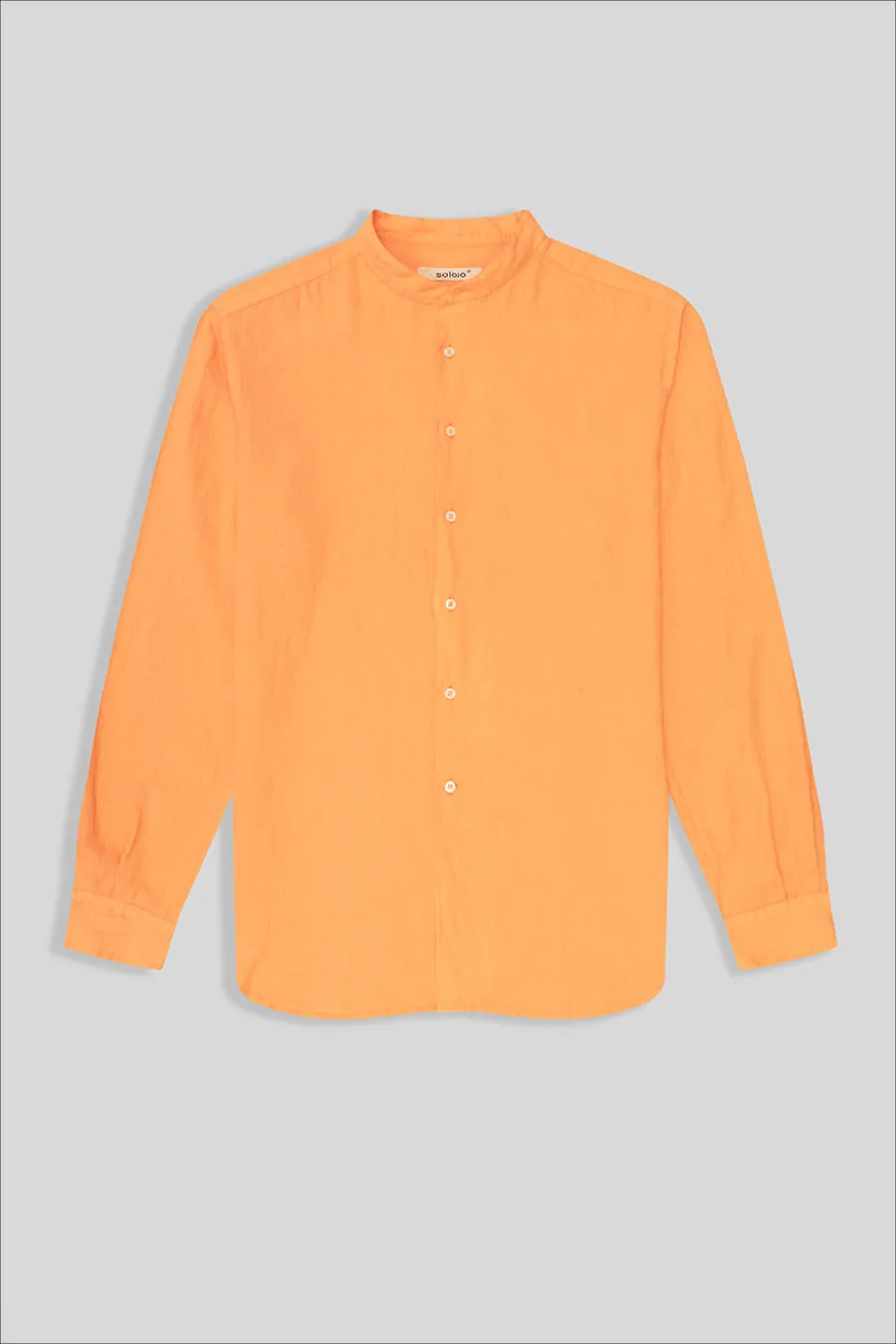 basic linen shirt mao collar orange