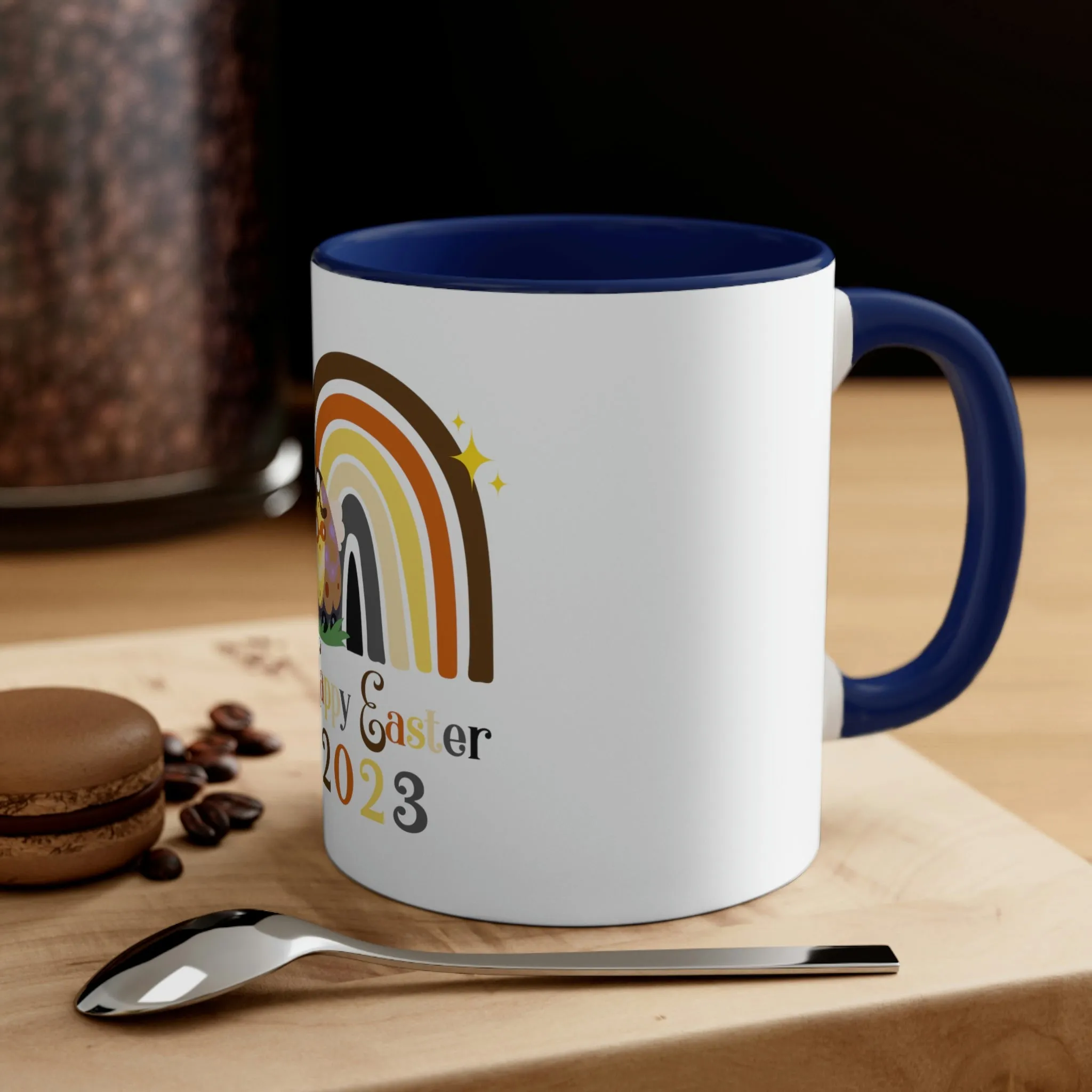 Bear Flag Accent Coffee Mug Easter Festival - Happy Easter 2023