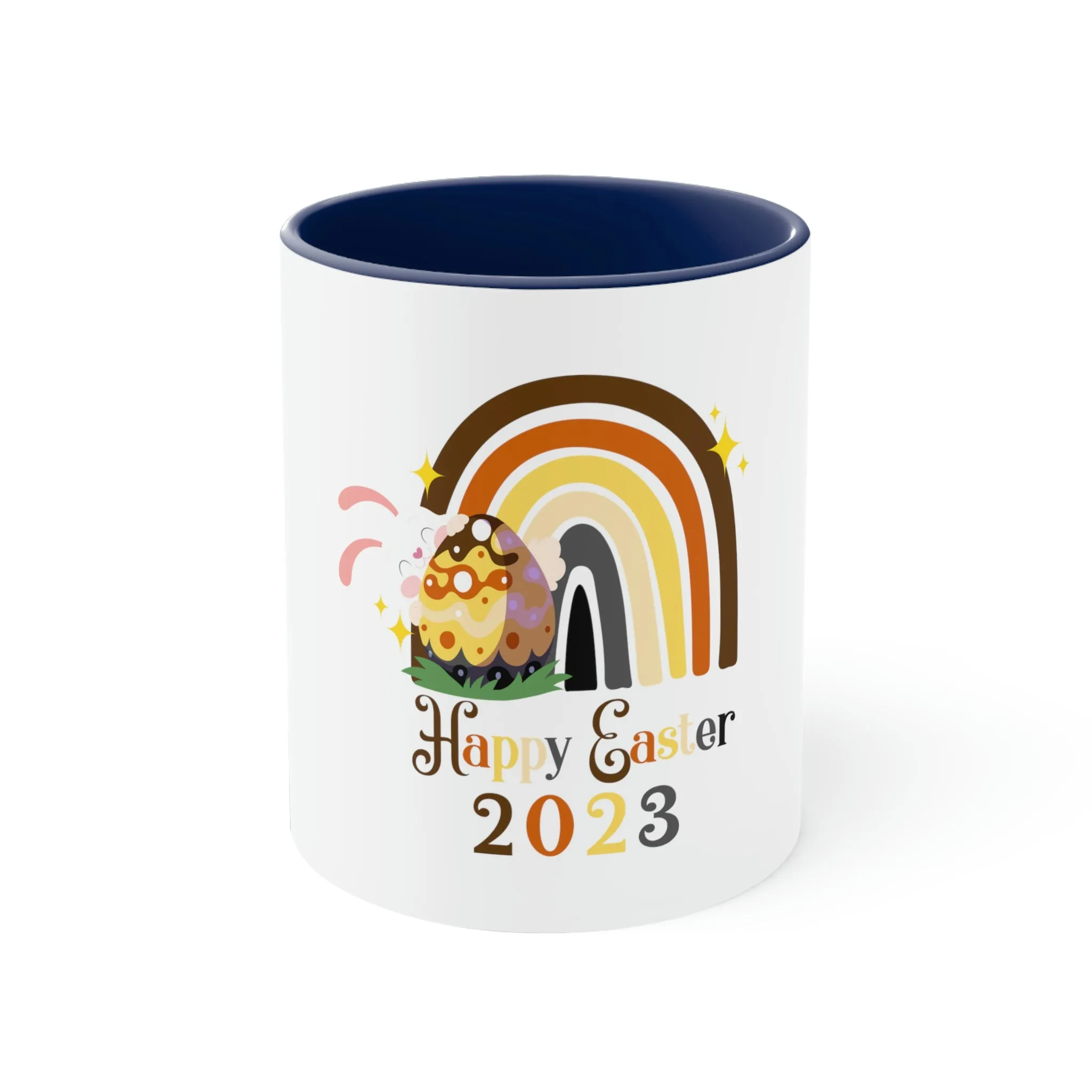 Bear Flag Accent Coffee Mug Easter Festival - Happy Easter 2023