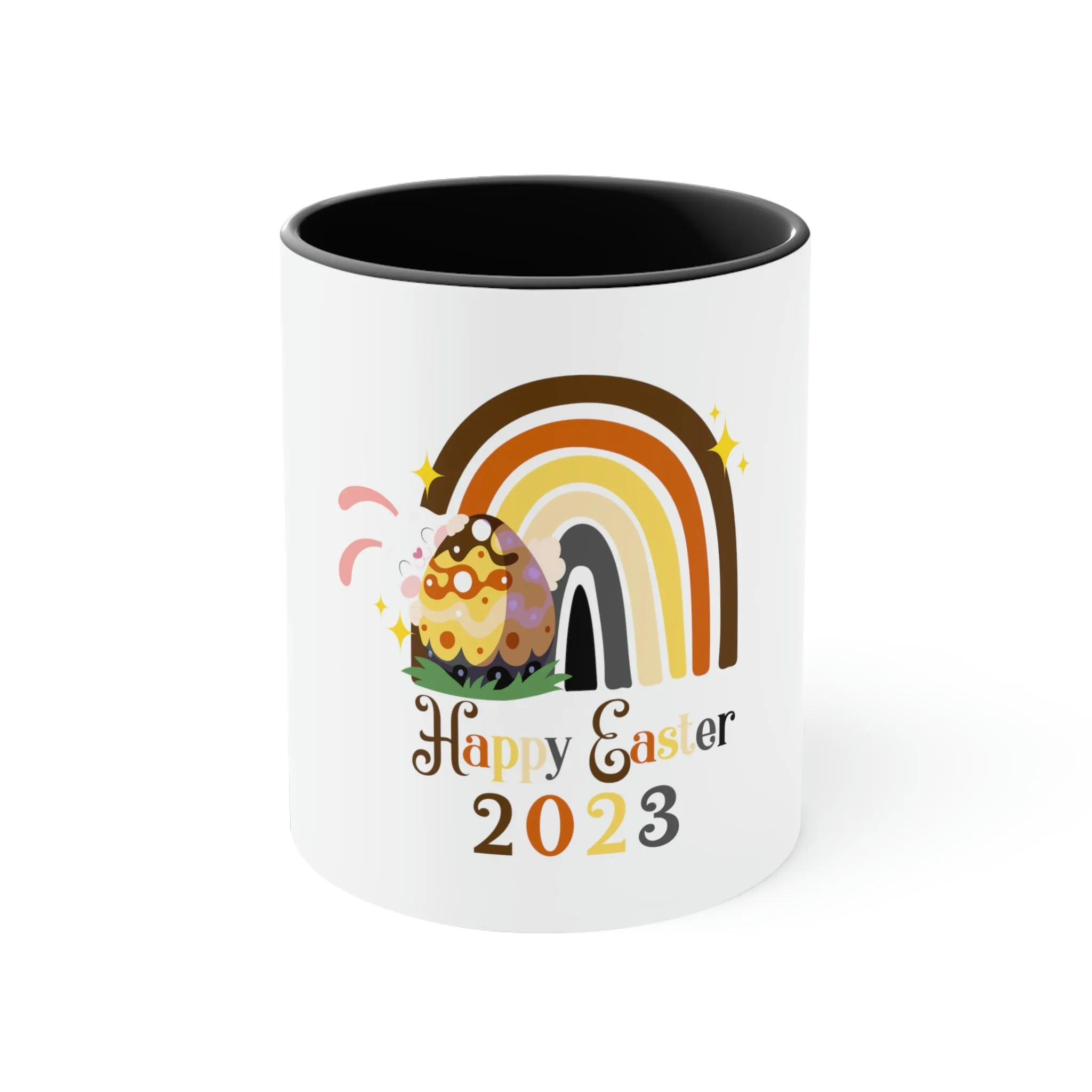 Bear Flag Accent Coffee Mug Easter Festival - Happy Easter 2023