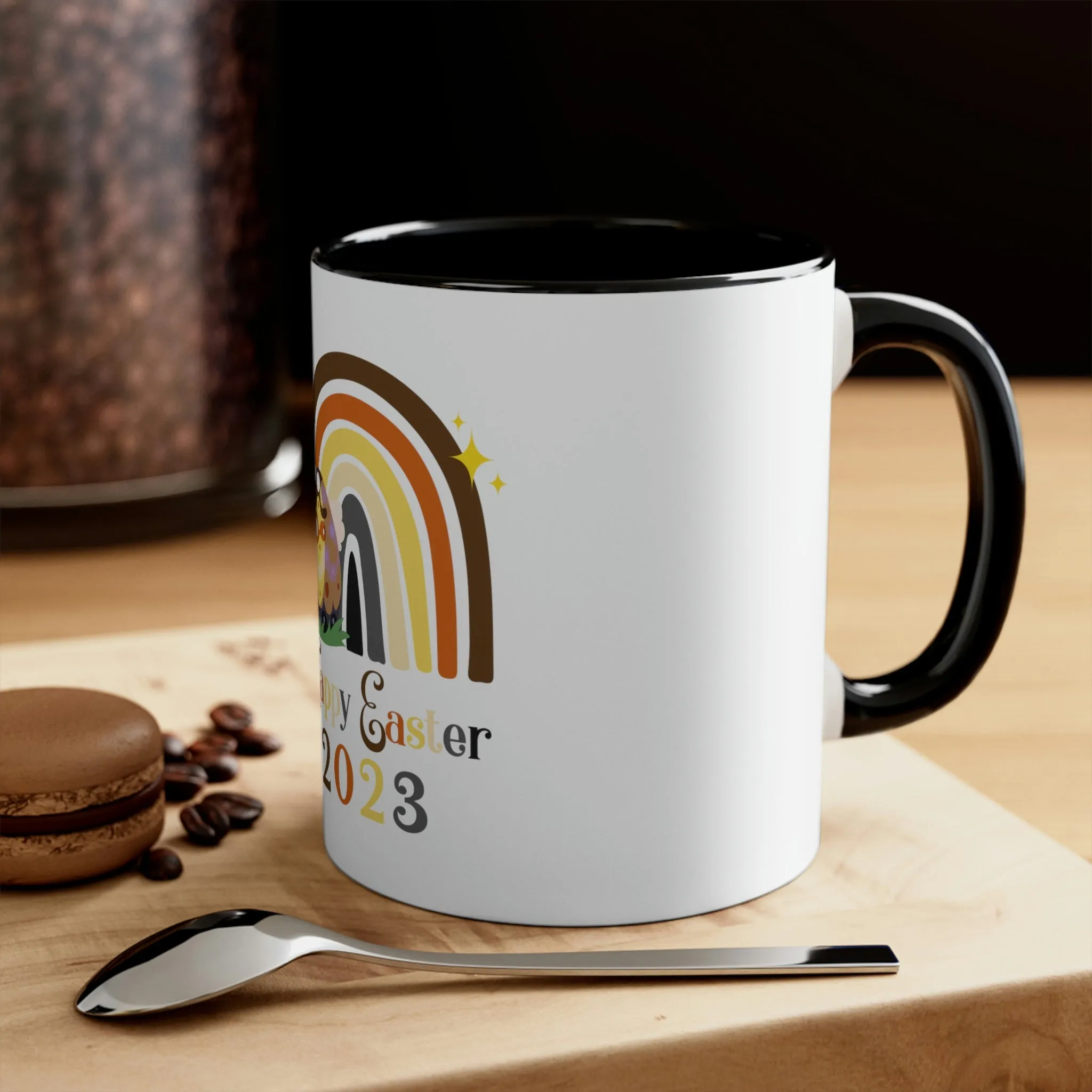 Bear Flag Accent Coffee Mug Easter Festival - Happy Easter 2023