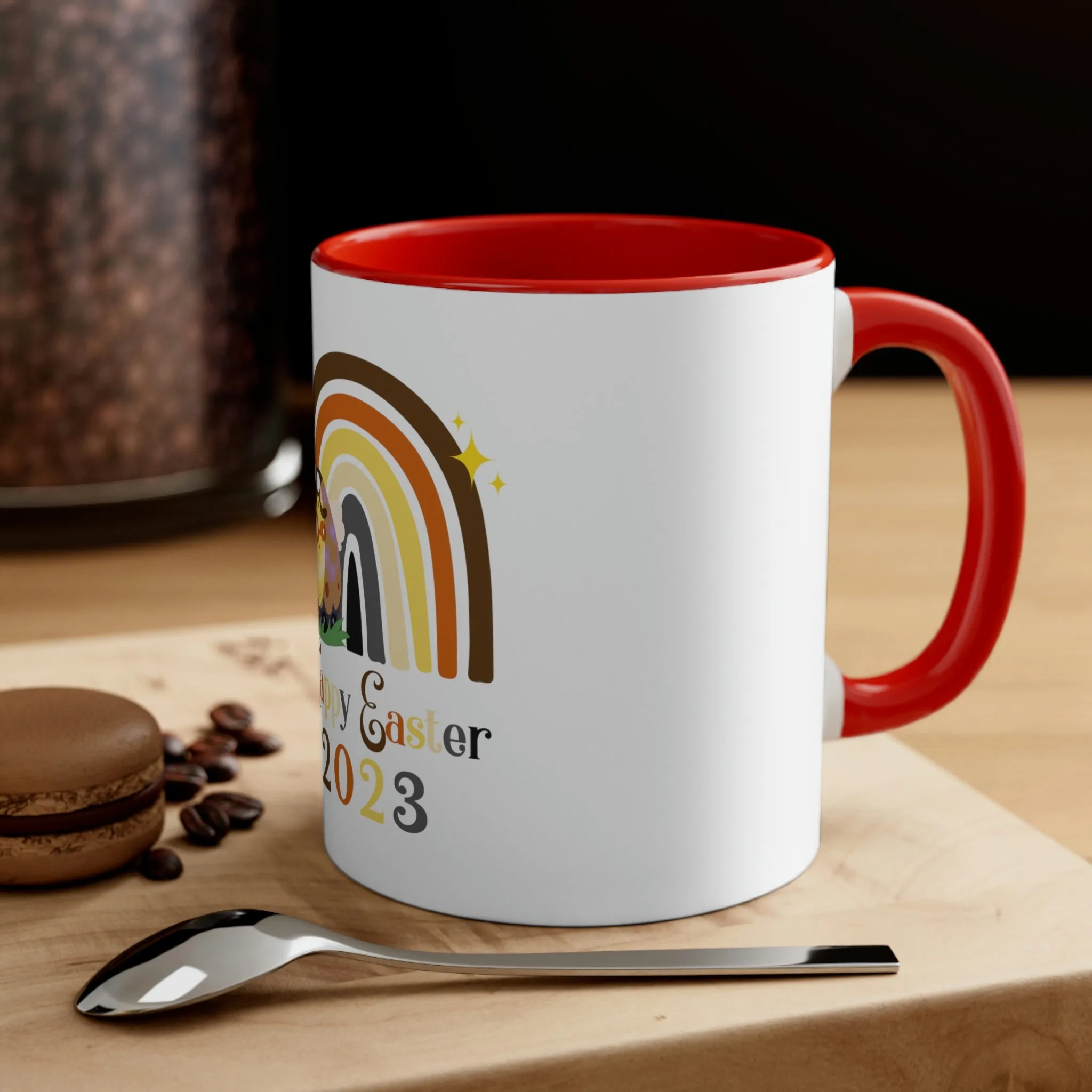 Bear Flag Accent Coffee Mug Easter Festival - Happy Easter 2023