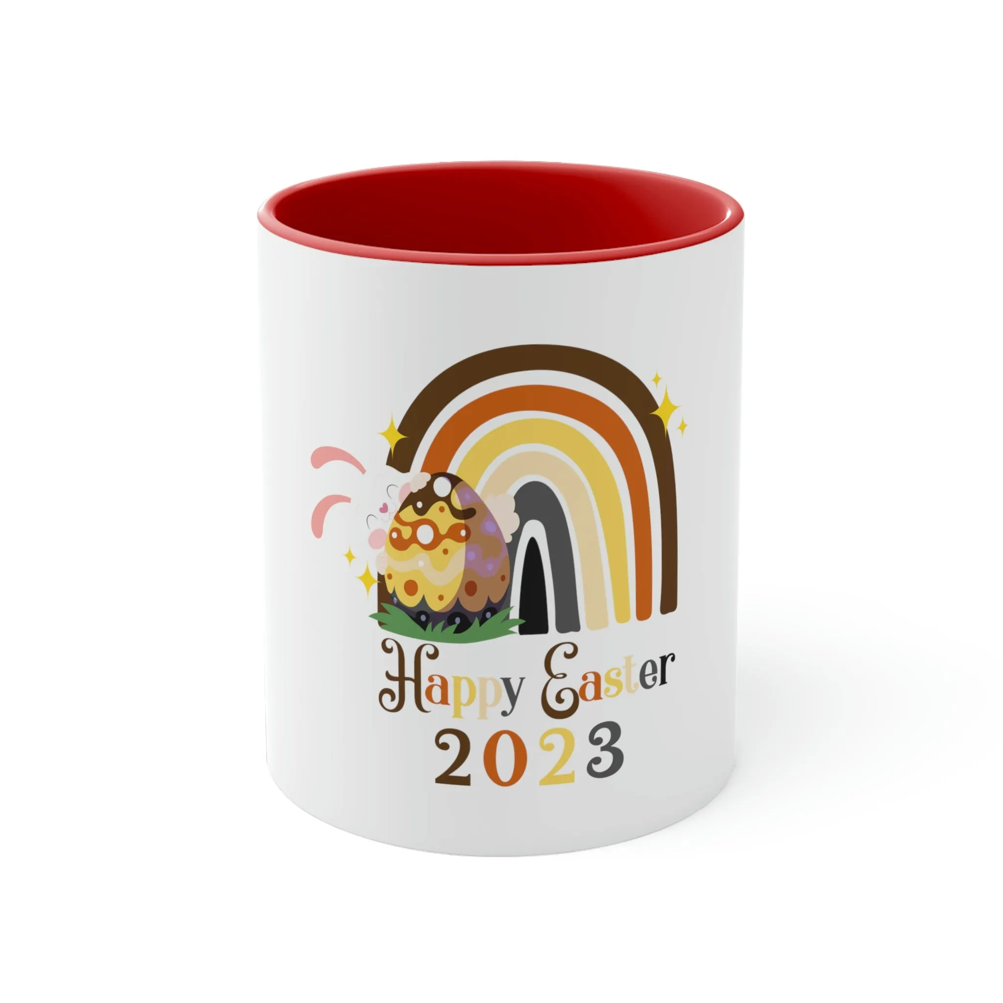 Bear Flag Accent Coffee Mug Easter Festival - Happy Easter 2023