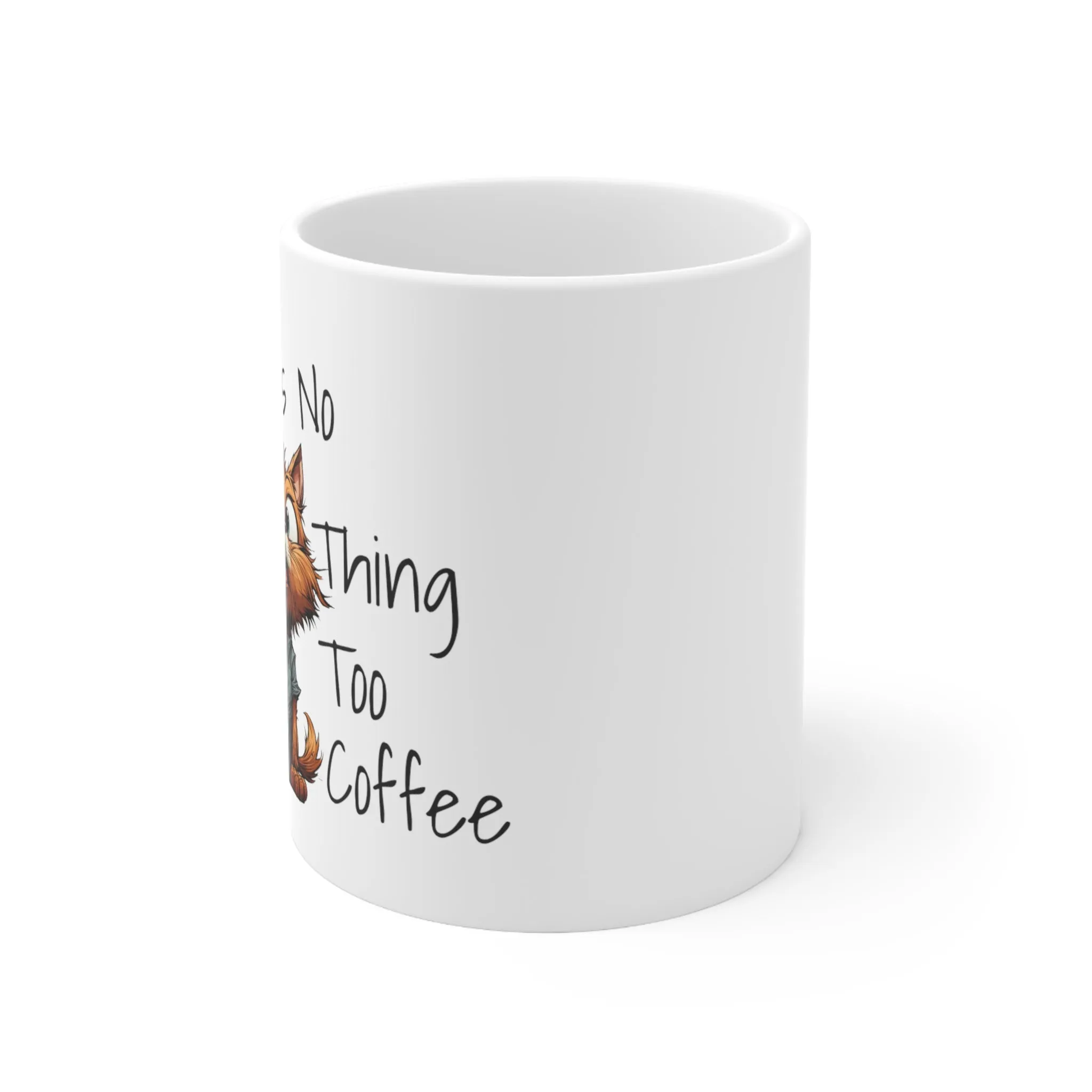 Caffeine Cat Ceramic Mug 11oz. Funny Mug. Perfect Gift For Cat Lover Cat Mom Cat Dat. Gift For Mom Gift for Dad Gift For Animal Lover