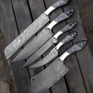 Chef Knife Set 5 Pcs Professional Forged Japanese Damascus Steel Blades Kitchen Knives Set Birthday Gift Thanksgiving Gifts