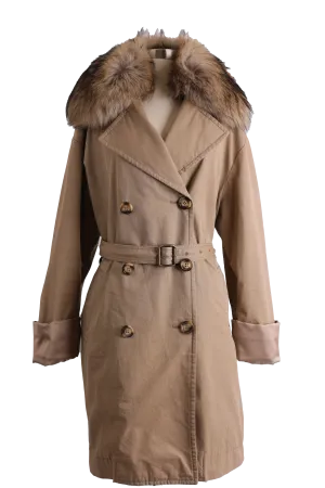 Dori Down Trench Coat W/ Removable Fur Collar