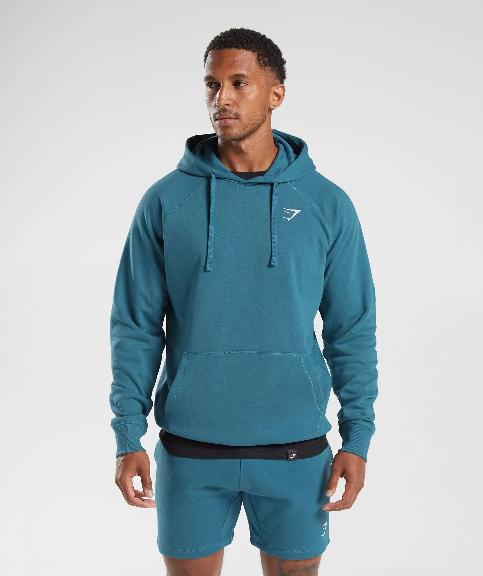 Gymshark Crest Hoodie - Terrace Blue