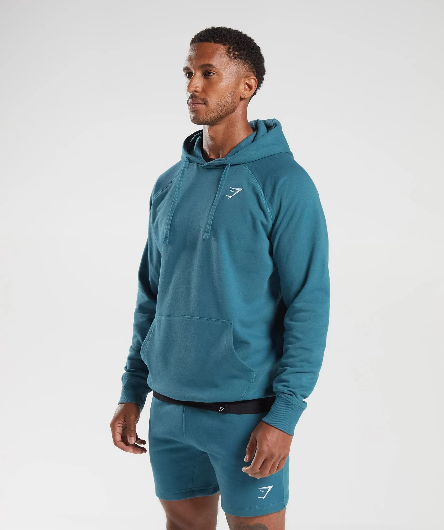 Gymshark Crest Hoodie - Terrace Blue