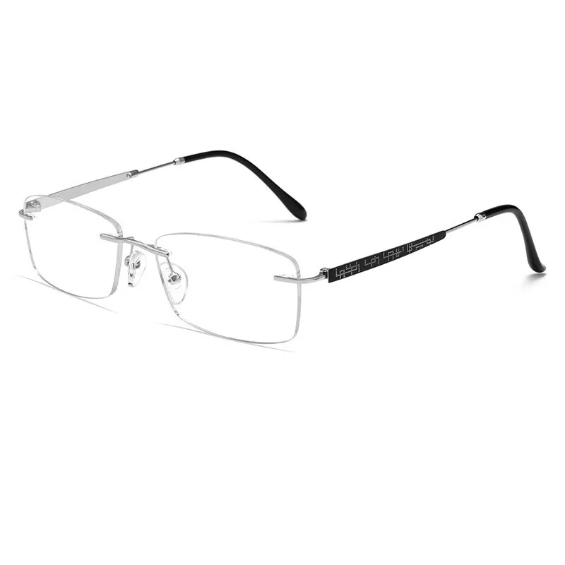 Handoer Men's Rimless Customized Lens Titanium Eyeglasses 688wk