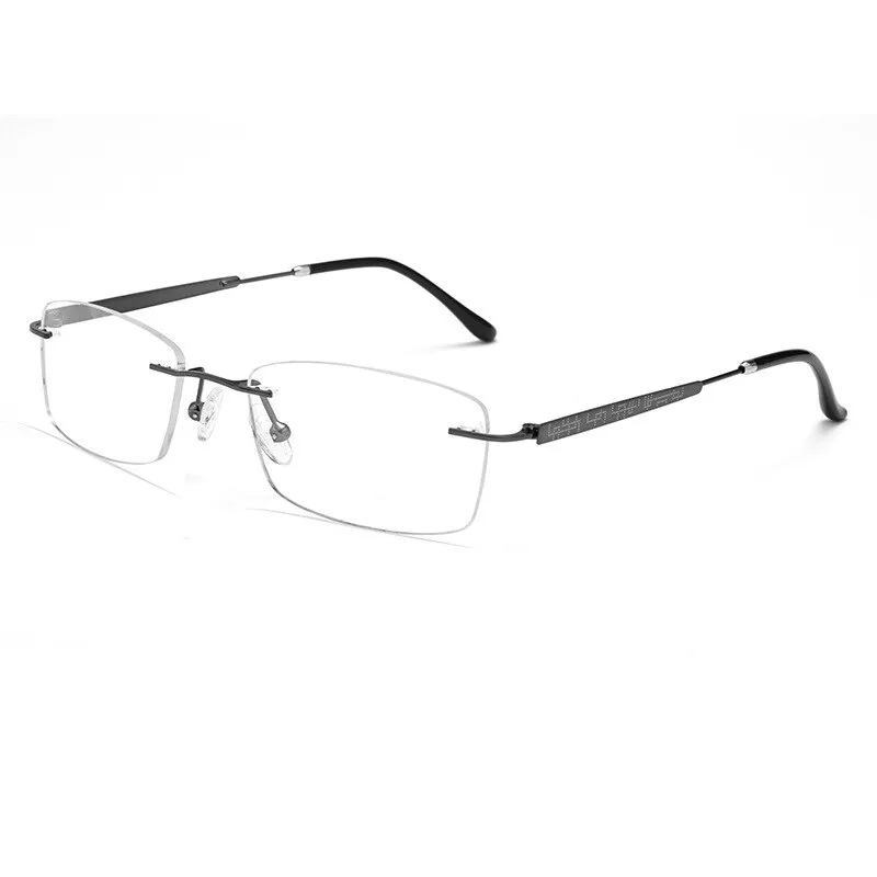 Handoer Men's Rimless Customized Lens Titanium Eyeglasses 688wk