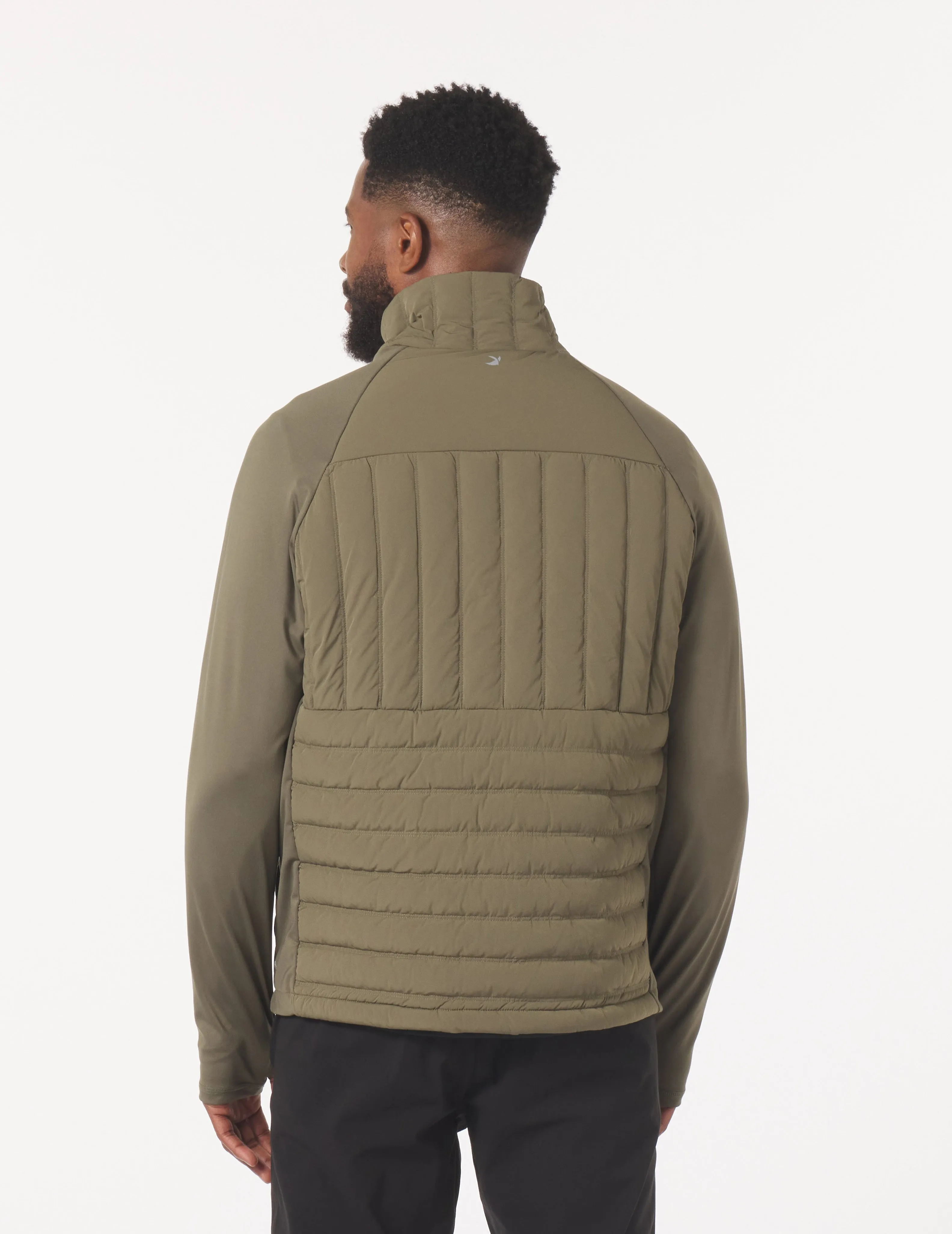 Hybrid Puffer Jacket: Moss