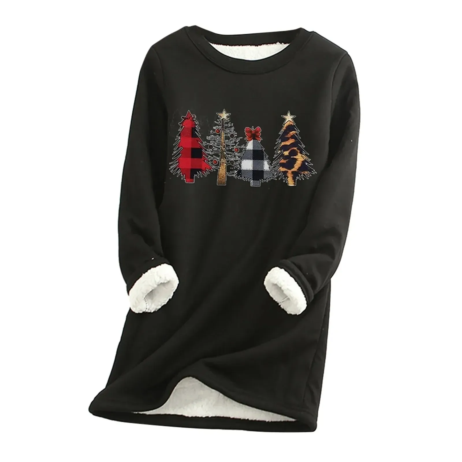 Jana - Ladies Christmas sweater with Christmas tree design