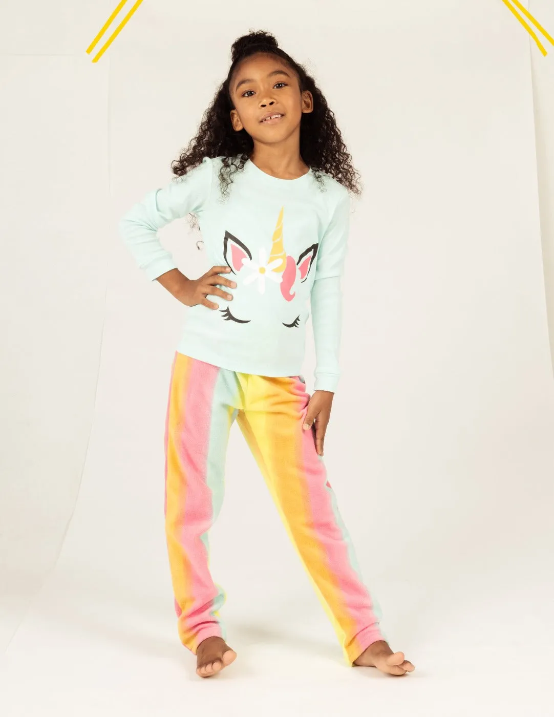 Kids Rainbow Tie Dye Fleece Set