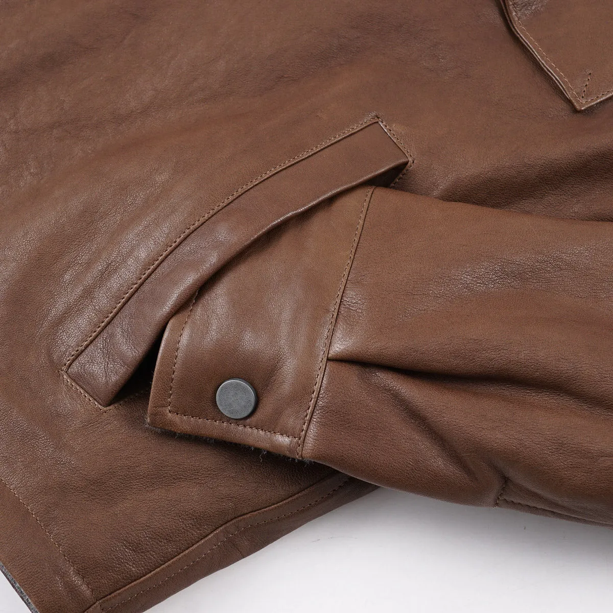 Manto Lambskin Leather Shirt-Jacket