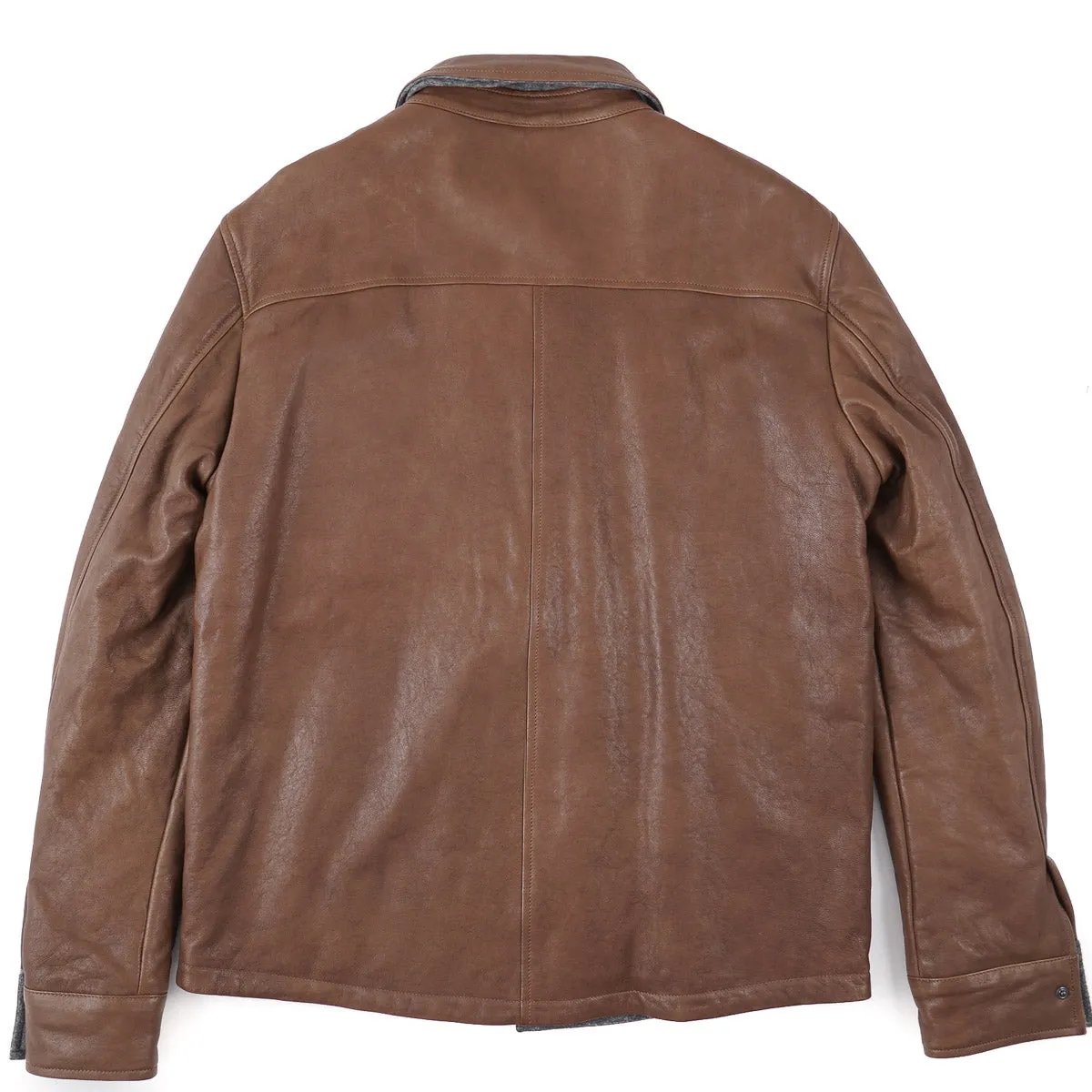 Manto Lambskin Leather Shirt-Jacket