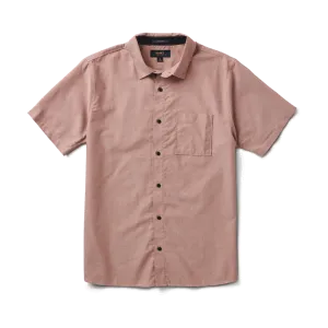 MEN'S WELL WORN BUTTON-UP SHIRT - RUSSET