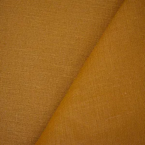 Mustard Yellow Moygashel Solid Irish Linen Woven Fabric