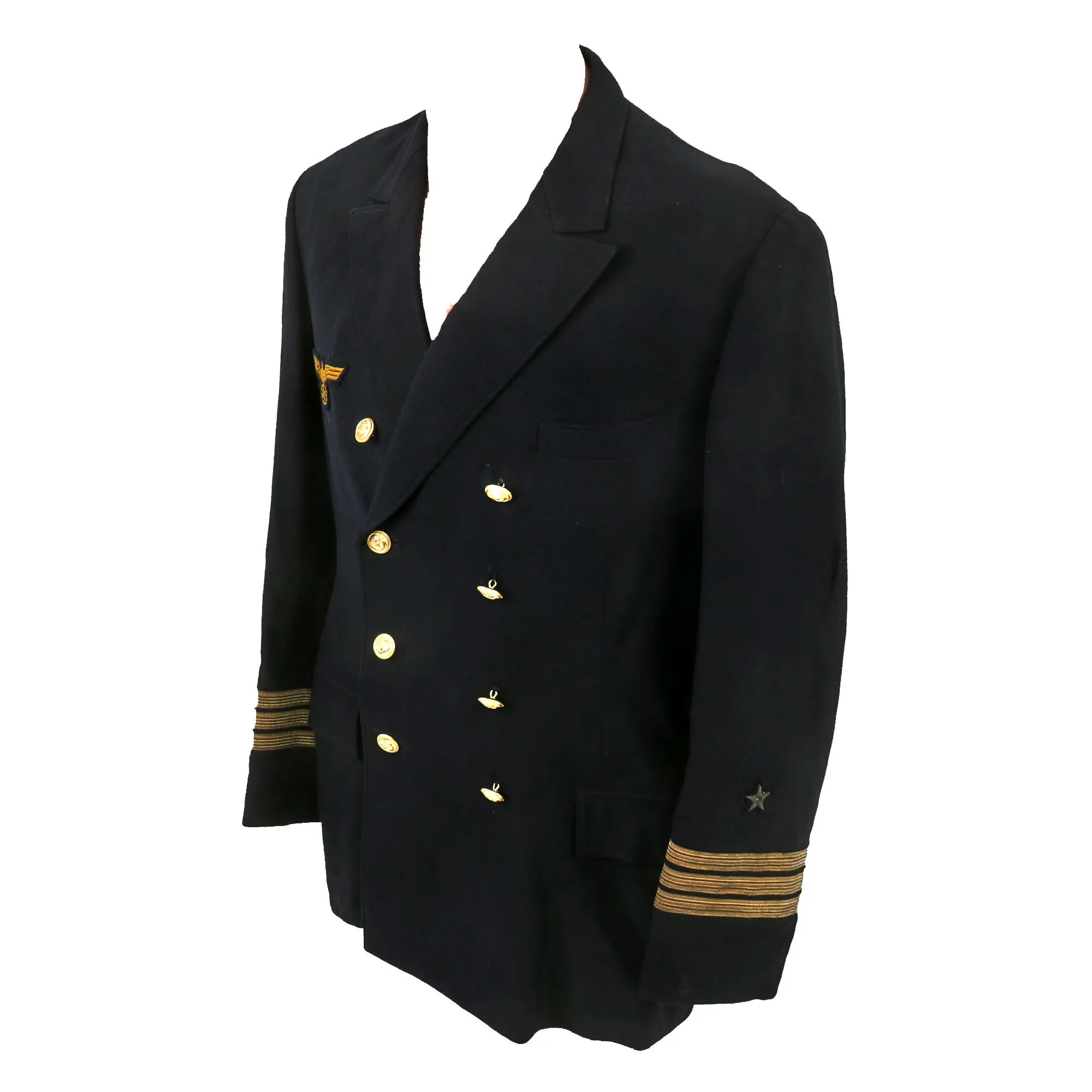 Original German WWII 1941 Dated Named Kriegsmarine Korvettenkapitän Officer's Uniform - Reefer Jacket & Trousers