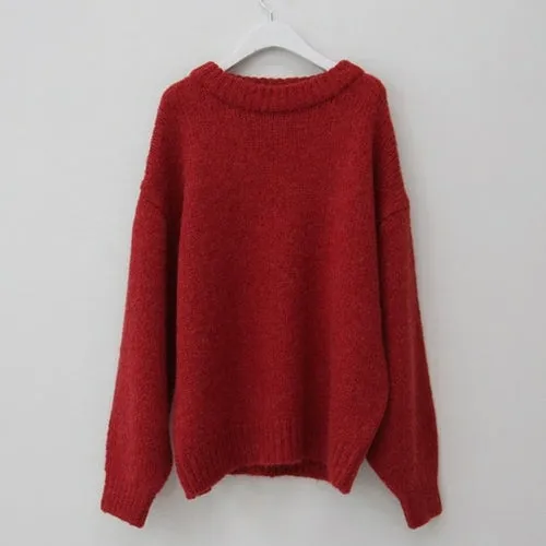 Oversize Knit Sweater Pullover for Women