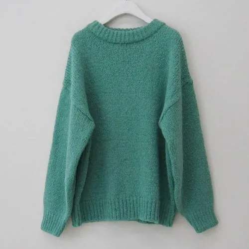 Oversize Knit Sweater Pullover for Women