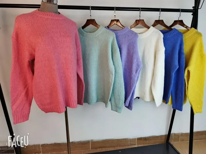 Oversize Knit Sweater Pullover for Women