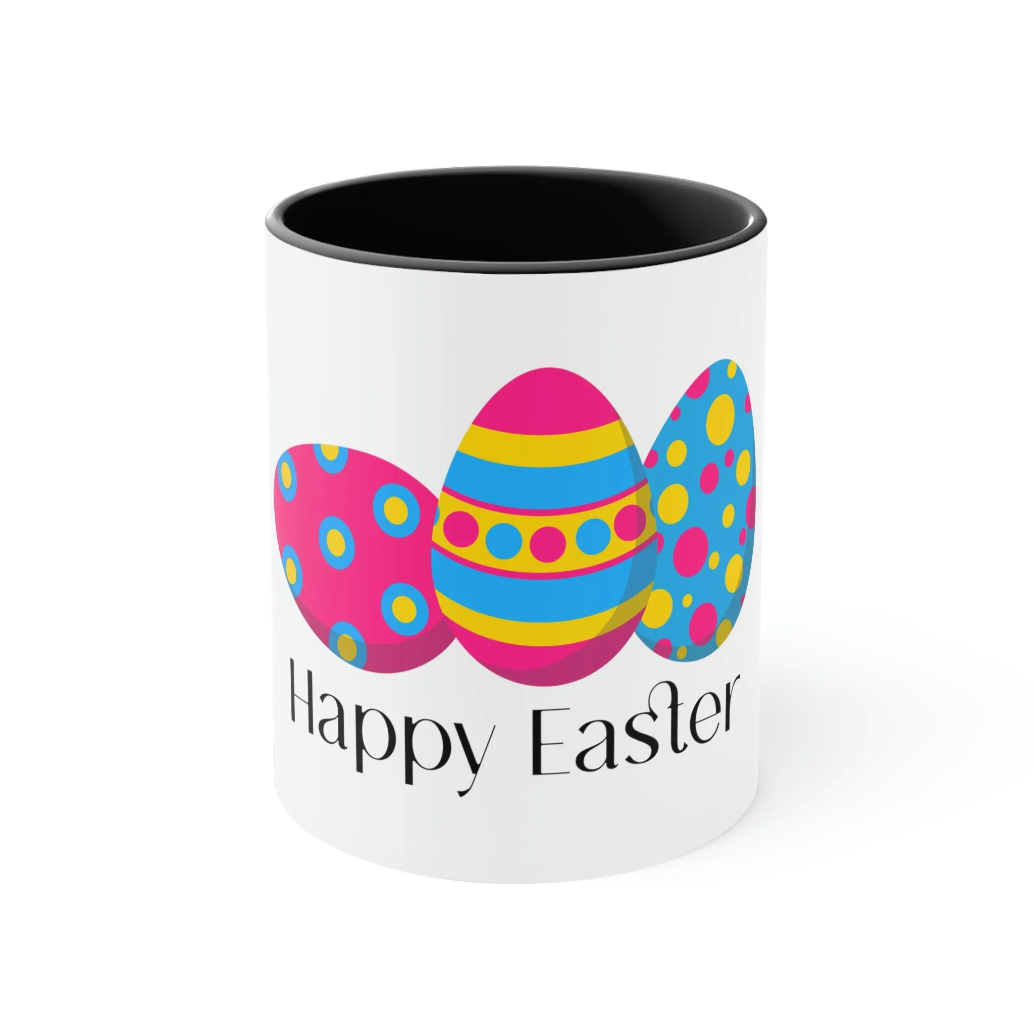 Pansexual Flag Accent Coffee Mug Easter Festival - Happy Easter