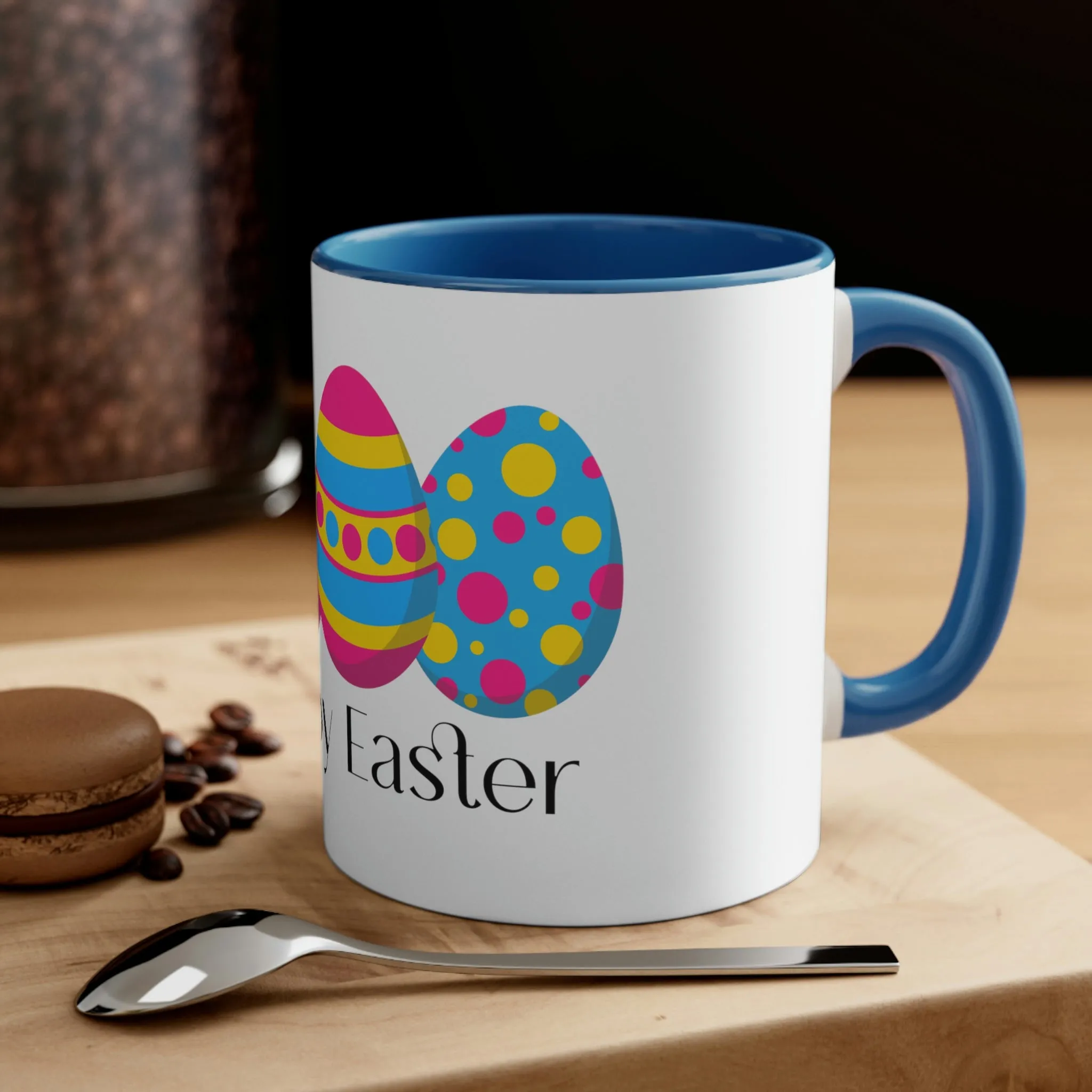 Pansexual Flag Accent Coffee Mug Easter Festival - Happy Easter