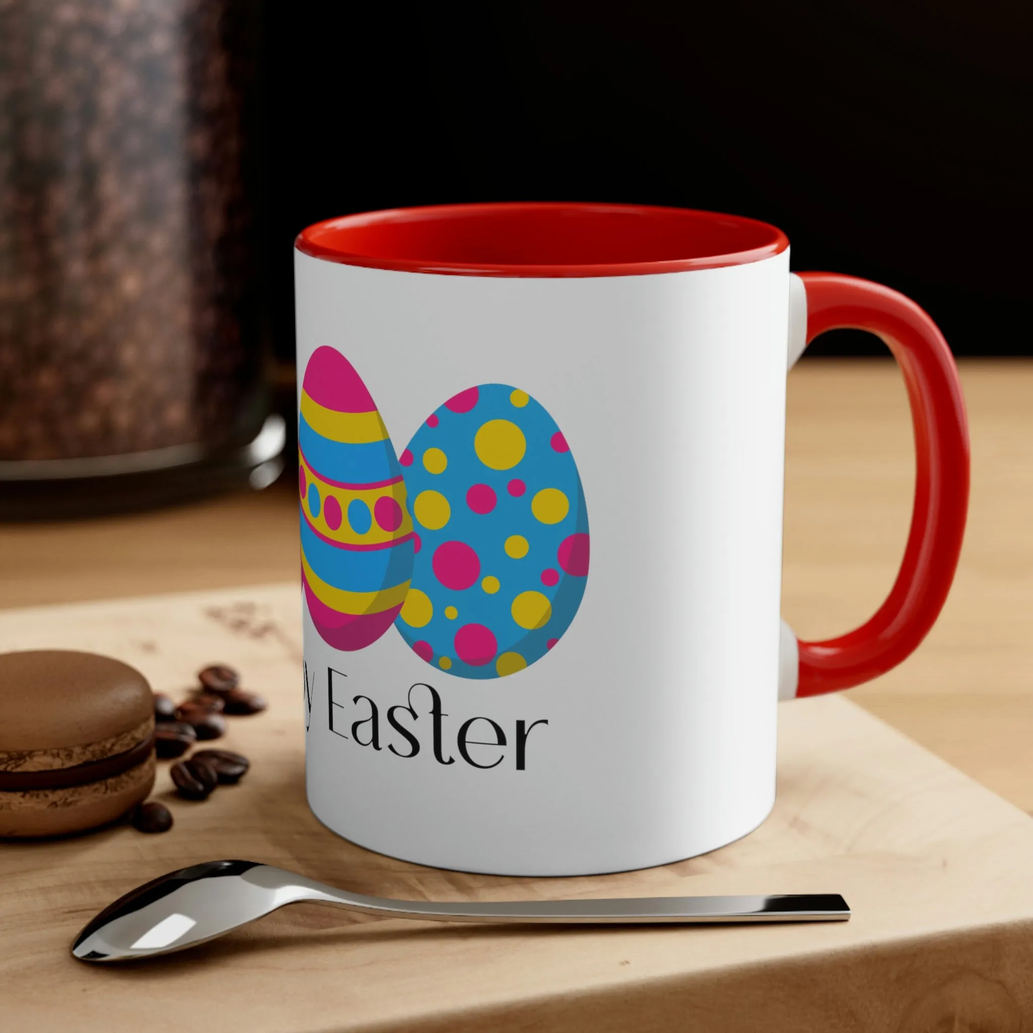 Pansexual Flag Accent Coffee Mug Easter Festival - Happy Easter