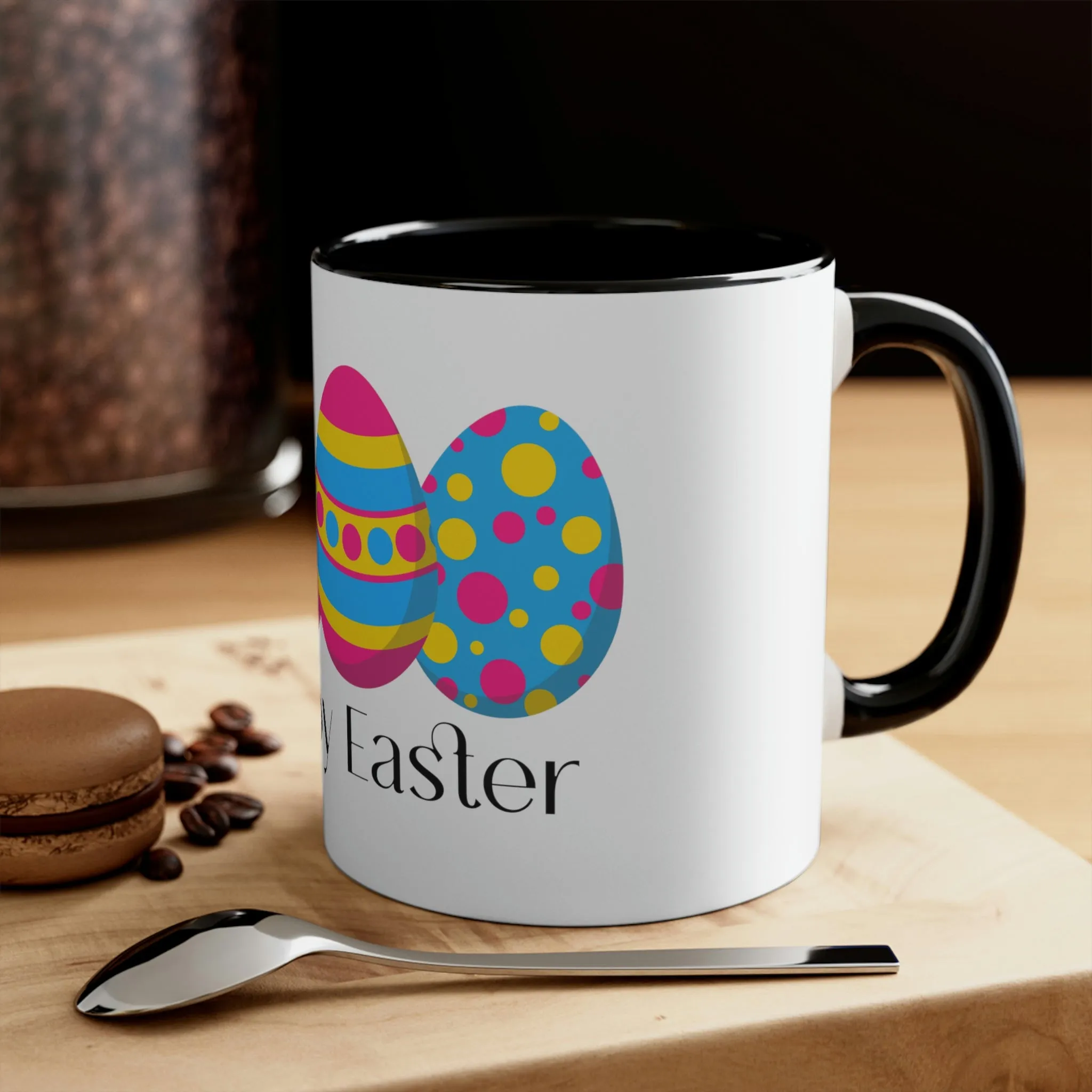 Pansexual Flag Accent Coffee Mug Easter Festival - Happy Easter