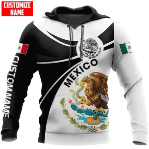 Personalized Mexico Men's Hoodie, Mexican Women's Hoodie, Eagle Mexico Hoodies