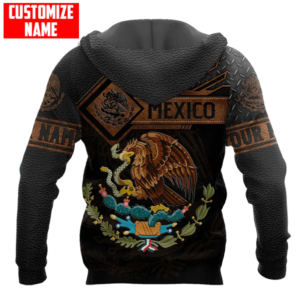 Personalized Mexico Men's Hoodie, Mexican Women's Hoodie, Eagle Mexico Hoodies