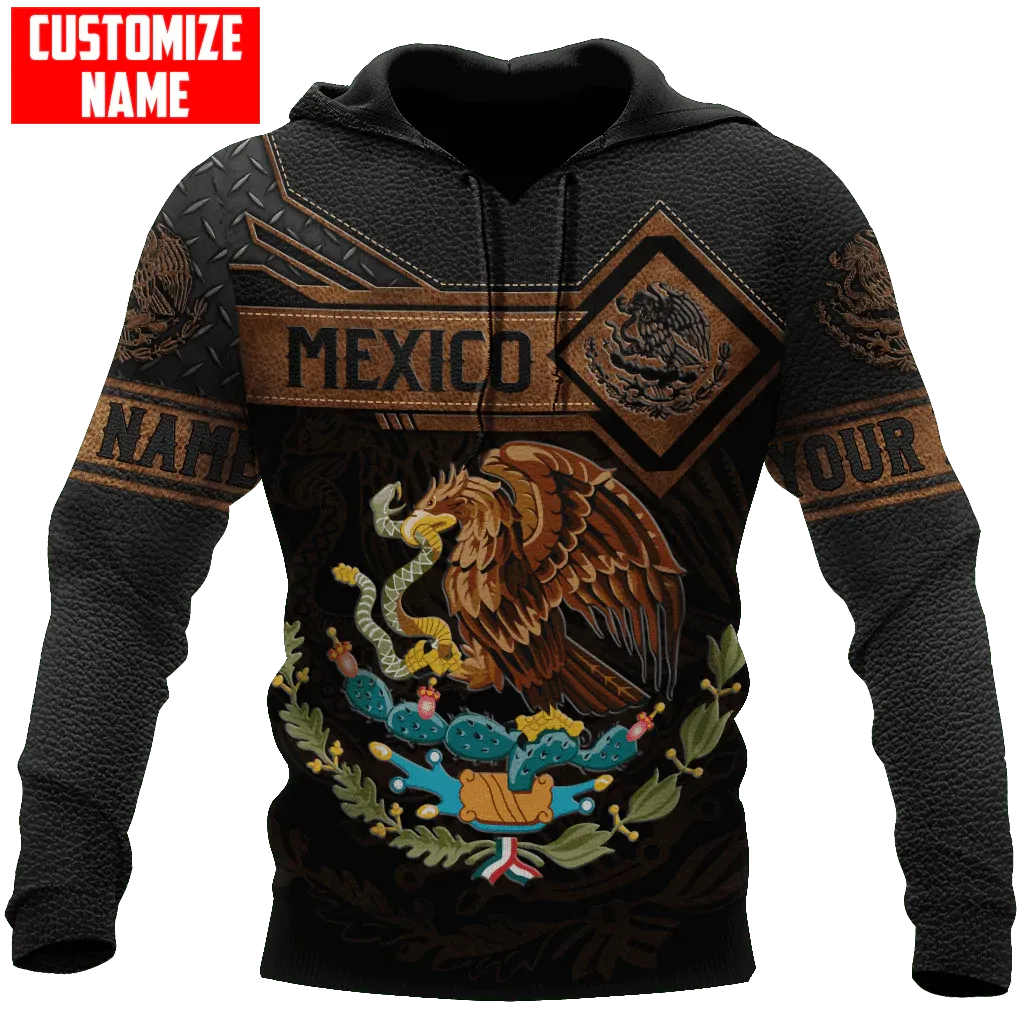 Personalized Mexico Men's Hoodie, Mexican Women's Hoodie, Eagle Mexico Hoodies