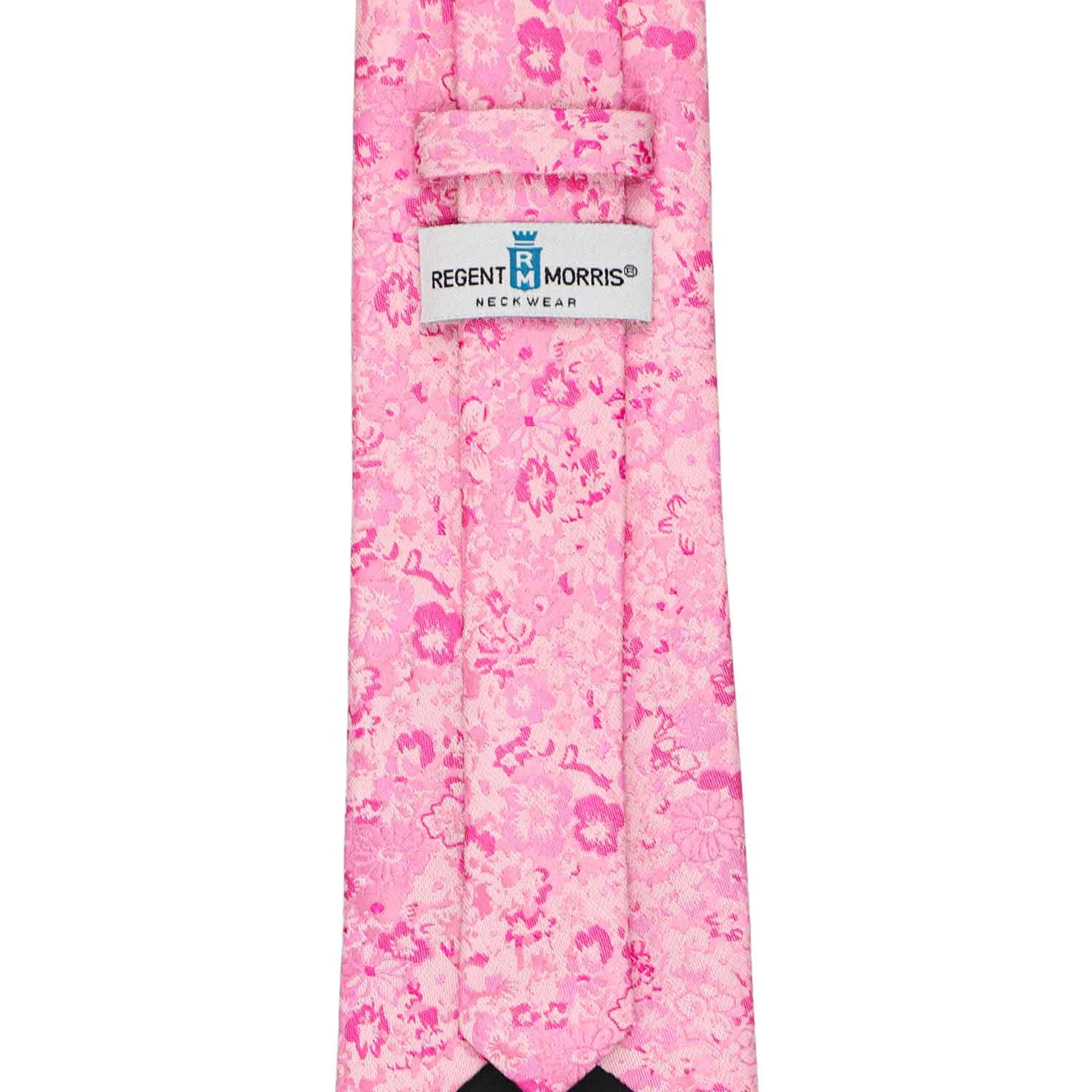 Pink Member Floral Silk/Viscose Extra Long Necktie