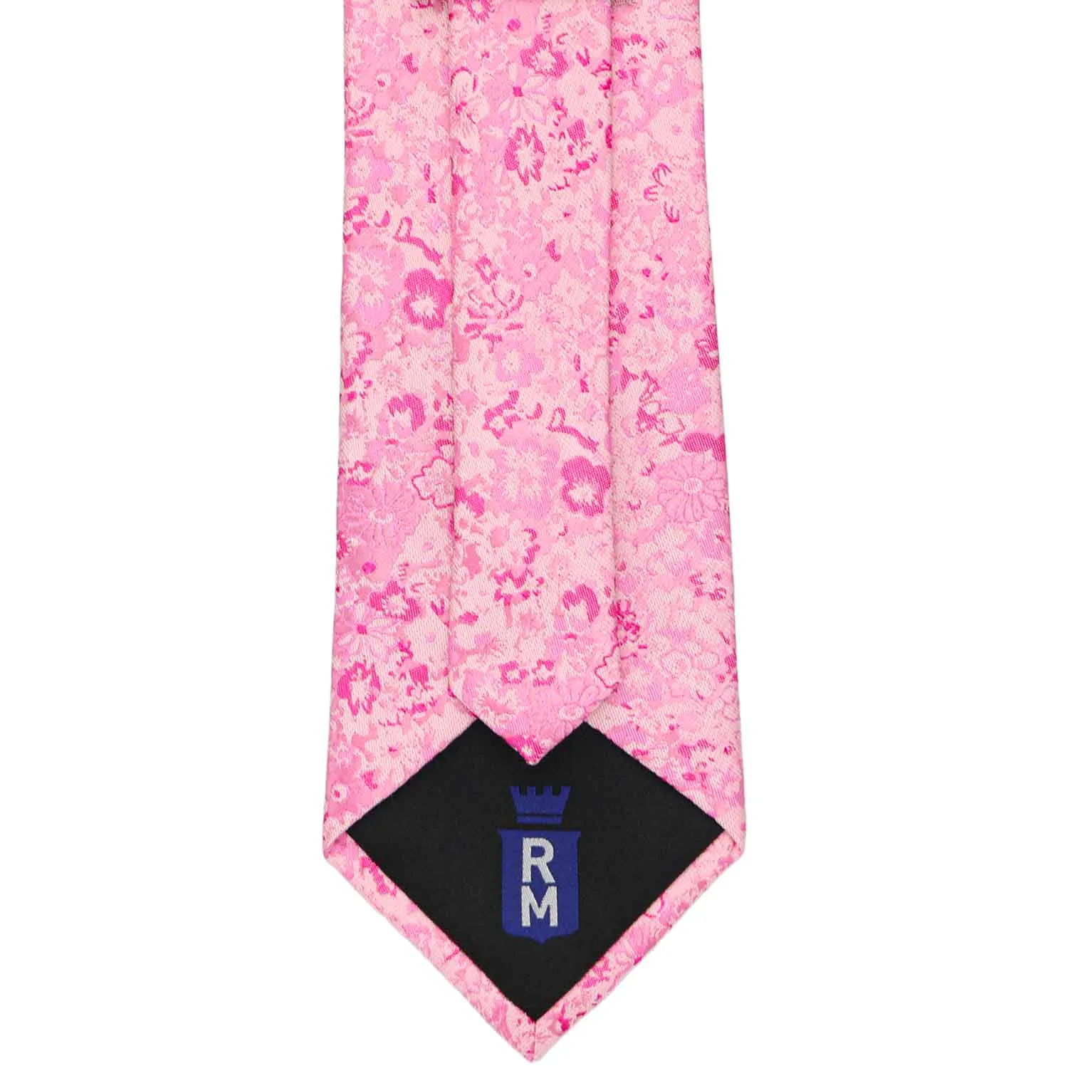 Pink Member Floral Silk/Viscose Extra Long Necktie