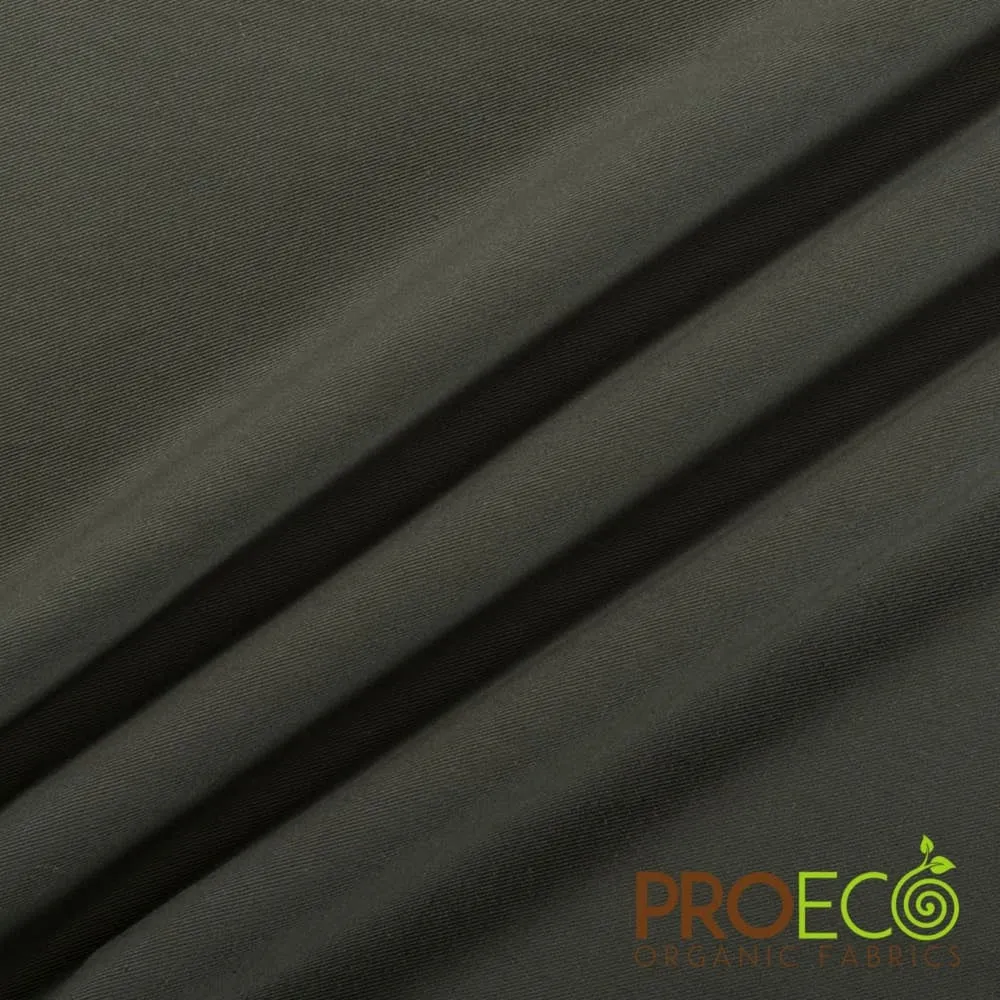 ProECO® Organic Cotton Twill Silver Fabric (W-560)