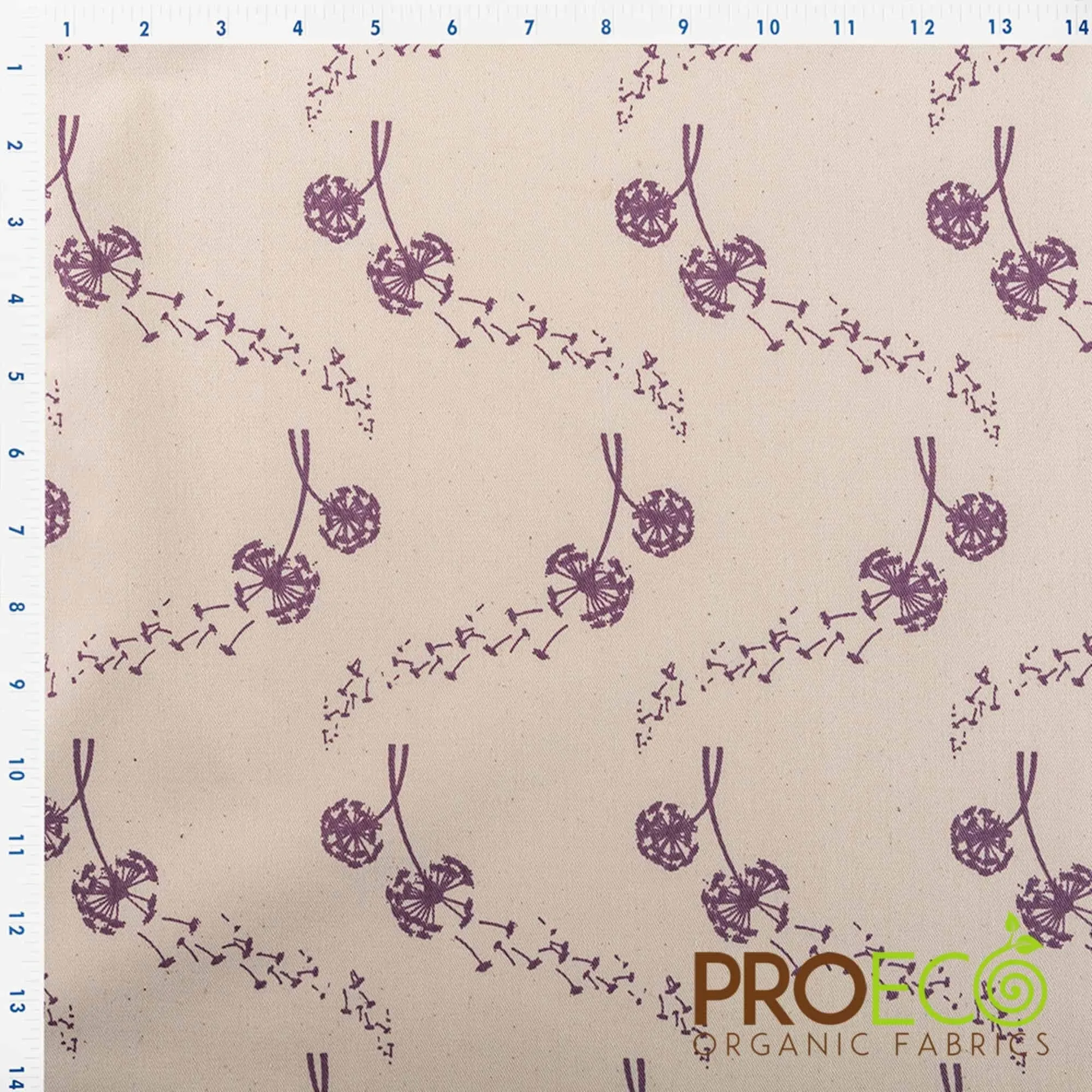 ProECO® Organic Cotton Twill Silver Print Fabric (W-627)