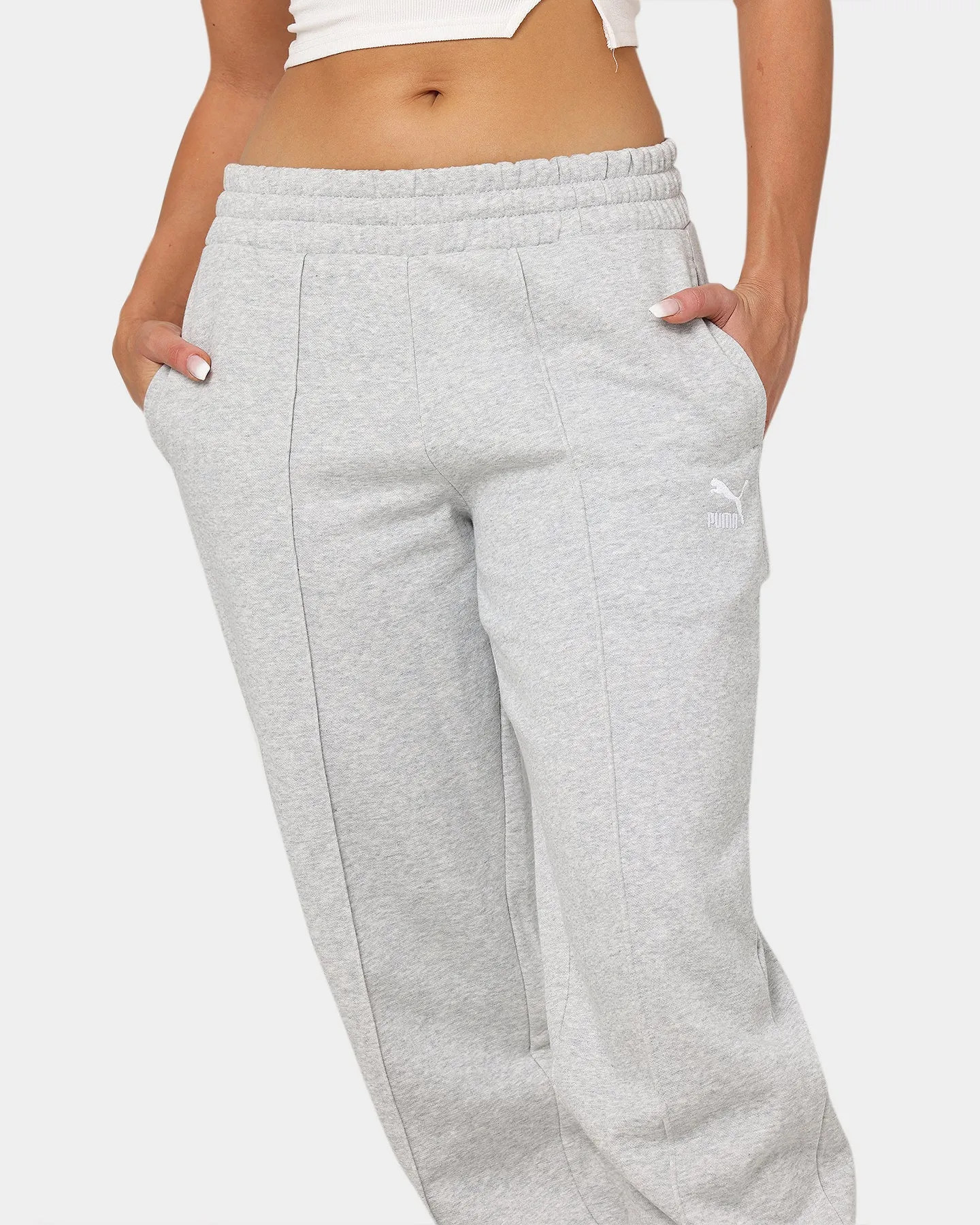 Puma Women's Classic Fleece Sweatpants Grey Heather