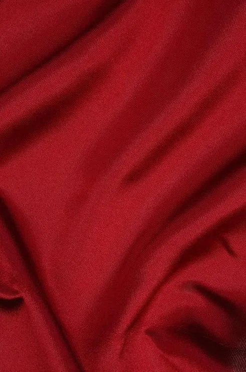 Red Silk Zibeline Fabric