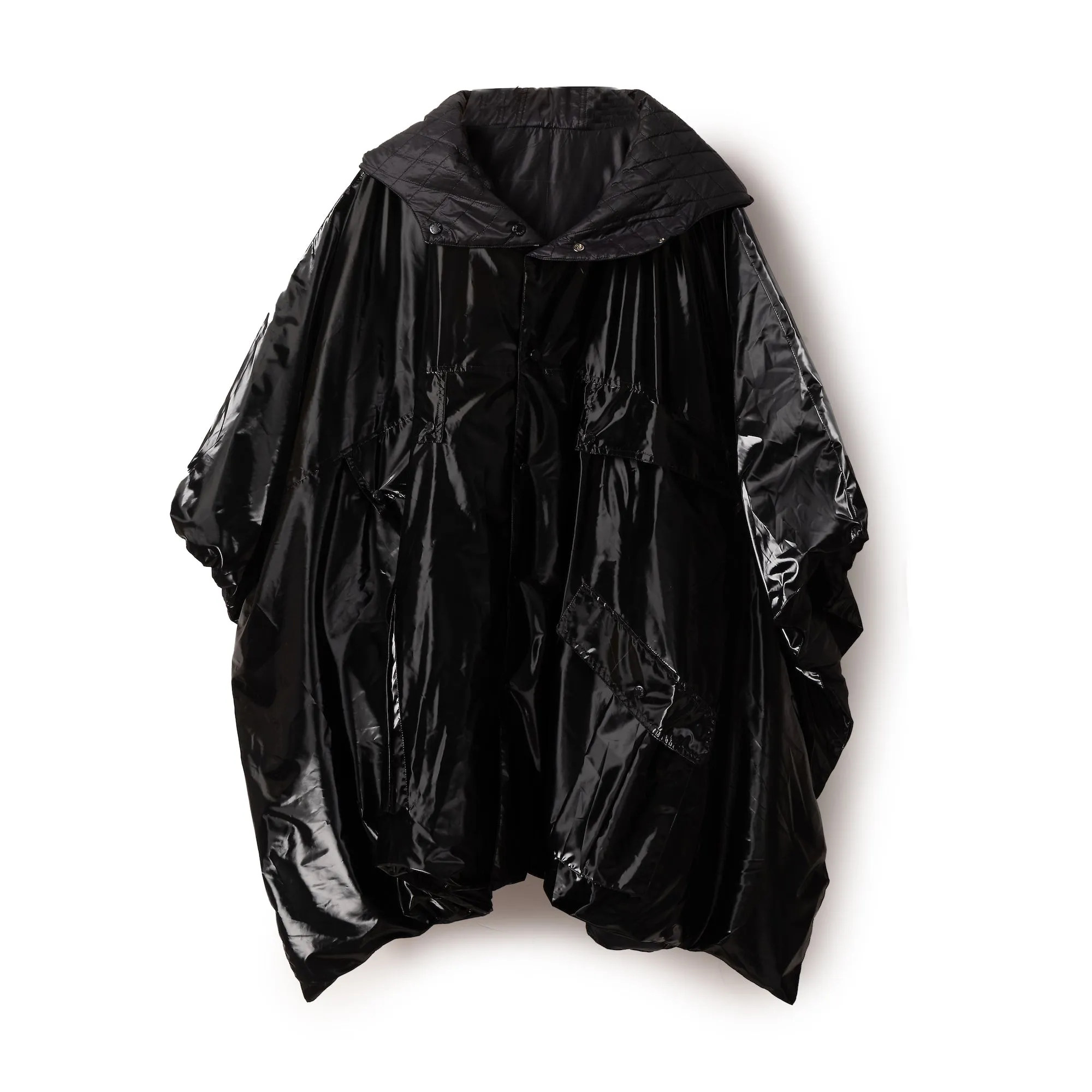 Reversible Hooded Down Poncho