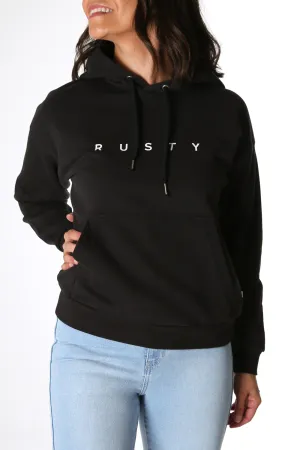 Rusty Essentials Hooded Fleece Black