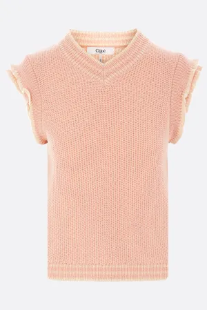 Short-Sleeve Wool Sweater