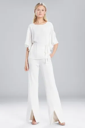 Solid Silky Soft Flutter Sleeve Top