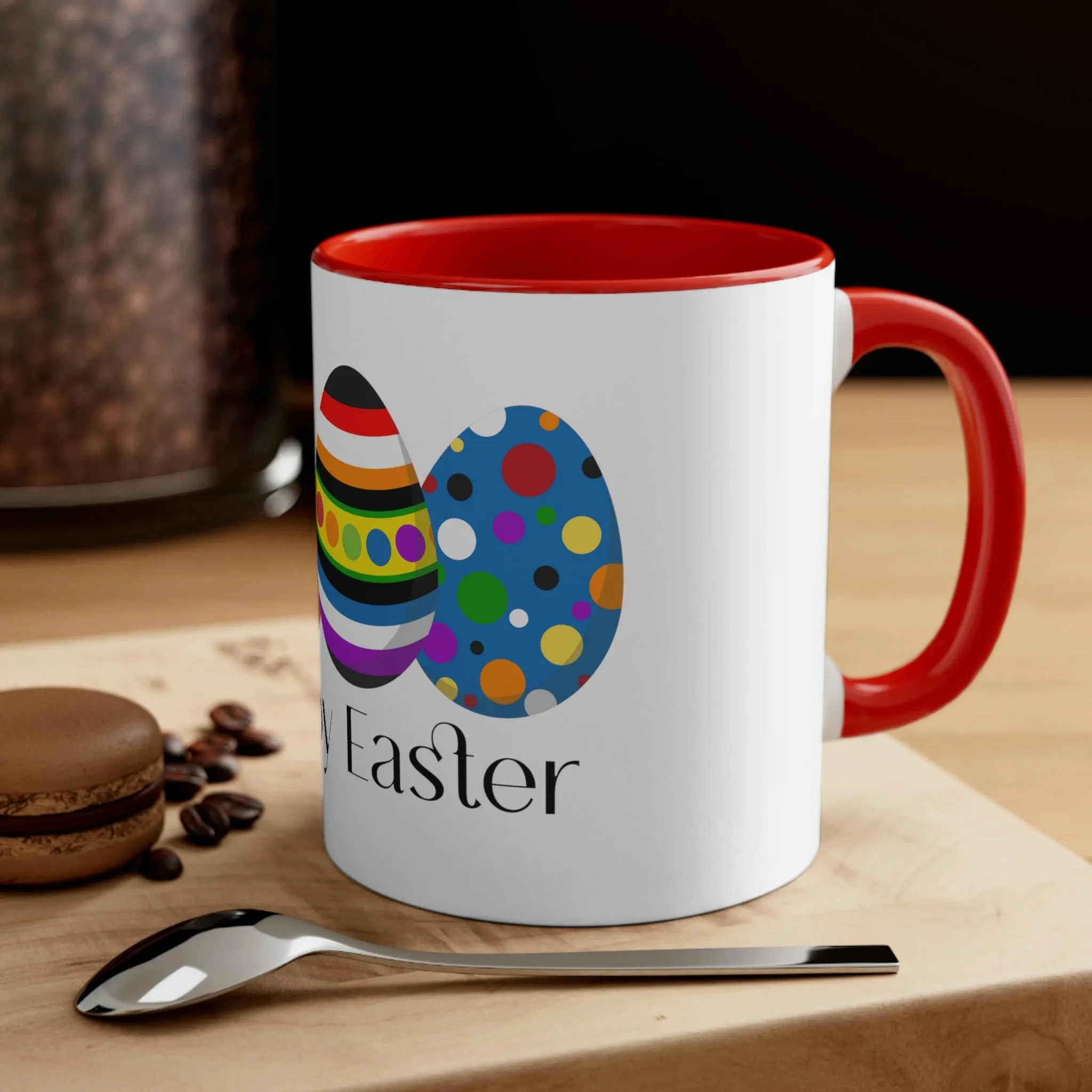 Straight Ally Flag Accent Coffee Mug Easter Festival - Happy Easter